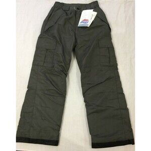 NWT PULSE BOYS GIRLS NYLON WATERPROOF CARGO SNOW SKI PANTS SIZE YOUTH L 14-16